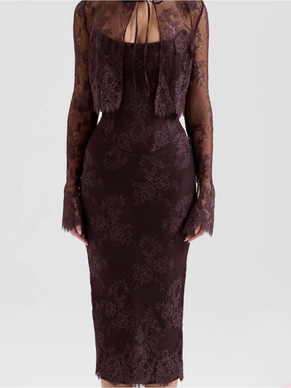 Larra House of CB Midi Dress + Bolero Size Small